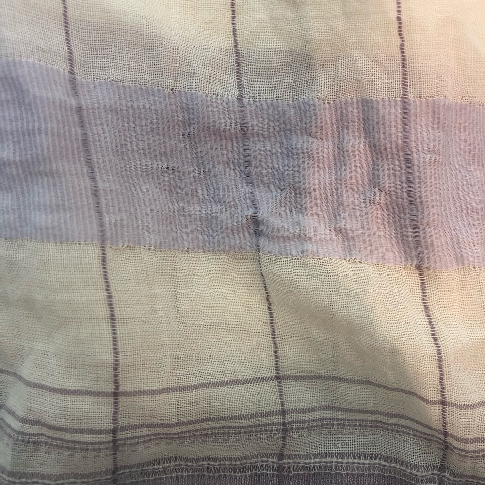 Holding Horses Anthropologie Top Plaid Cream M - Picture 8 of 8